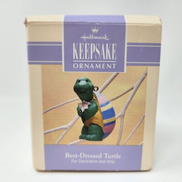 1994 Hallmark Vintage Keepsake Ornament "Best Dressed Turtle" Collectible - Picture 1 of 8